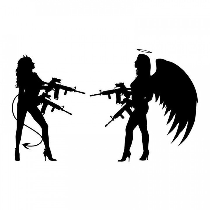 Devil Angel Girl Sticker Car Decal Sikumi Lv T Ideas